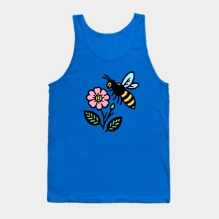 Bee with Flower Tank Top